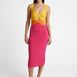 SOLD - Express Colorblock Sunset Sleeveless Dress